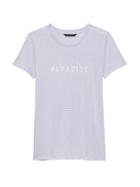 Banana Republic Womens Supima Cotton Graphic Crew-neck T-shirt Blue Stripe Size Xl