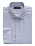 Banana Republic Mens Camden Standard-fit Non-iron French Cuff  Shirt Cerulean Blue Size Xxl