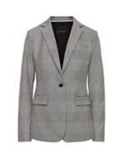 Banana Republic Womens Long And Lean-fit Machine-washable Blazer Gray & Charcoal Size 4