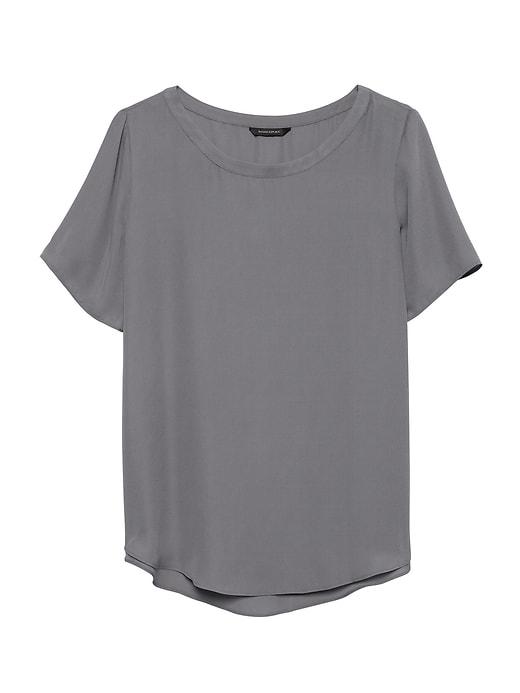 Banana Republic Womens High-low Hem Top Dark Gray Size L