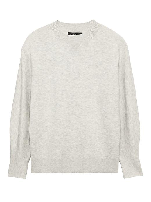 Banana Republic Womens Cocoon-sleeve Sweater Heather Light Gray Size Xxs