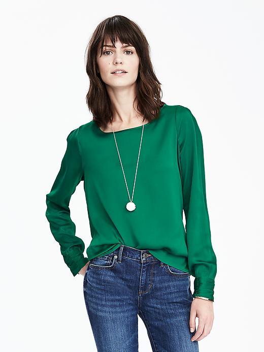 Banana Republic Womens Long Sleeve Aubry Shirt Size L - Ultramarine