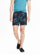 Banana Republic Mens Print Swim Short (6") Size L - Blue Multi