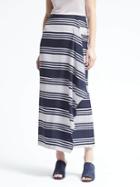 Banana Republic Womens Stripe Cascade Maxi Skirt - Bold Blue Stripe
