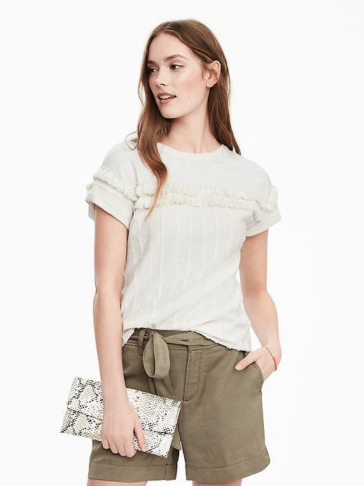 Banana Republic Womens Embroidered Fringe Shirt Size L - Tipo