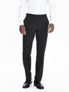 Banana Republic Mens Standard Solid Wool Trouser Size 33w 30l - Black