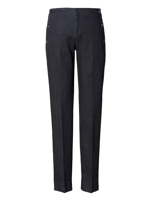 Banana Republic Womens Ryan Fit Denim Sailor Pant - Rinse