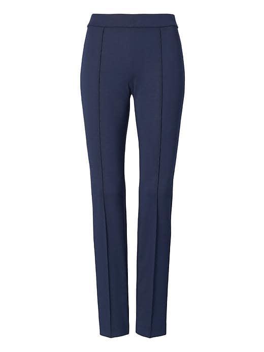 Banana Republic Womens Stay Black Ryan Fit Ponte Crop Pant - Navy