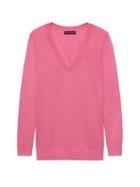 Banana Republic Womens Petite Machine-washable Merino Vee Sweater Pink Reef Size S