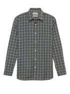 Banana Republic Mens Heritage New Slim-fit Plaid Shirt Green Grove Size S