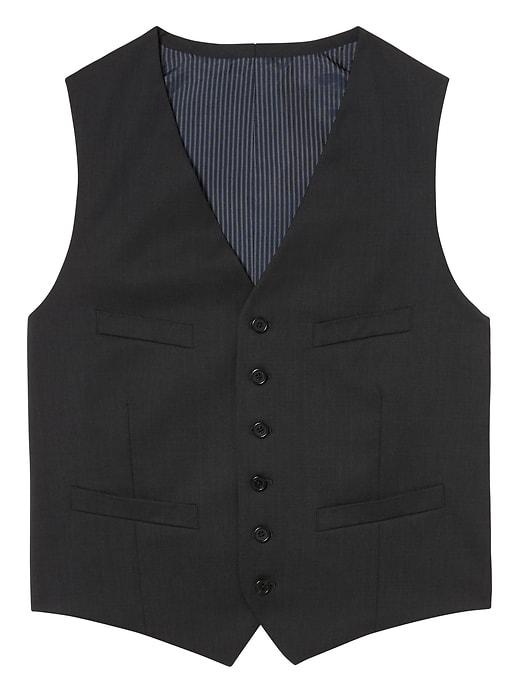 Banana Republic Mens Solid Wool Suit Vest Charcoal Size 46