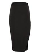 Banana Republic Womens Bi-stretch Wrap-front Pencil Skirt Black Size 0