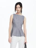 Banana Republic Womens Striped Peplum Top Size 0 - Bold Blue Stripe