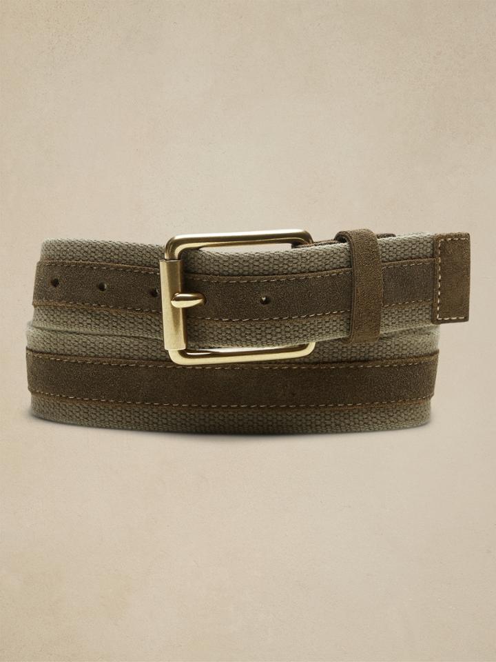 Canvas & Suede Belt