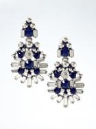 Banana Republic Silver Sapphire Drop Earring - Sapphire Blue