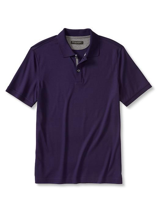 Banana Republic Mens Luxe Touch Polo Size L Tall - Purple Daisy