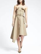 Banana Republic Womens Strapless Asymmetrical Utility Dress - Golden Sand