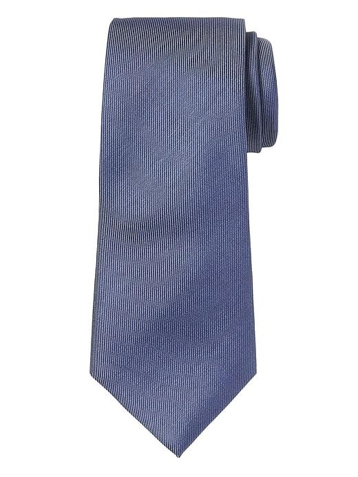 Banana Republic Mens Cotton-silk Solid Nanotex Tie Chambray Blue Size One Size