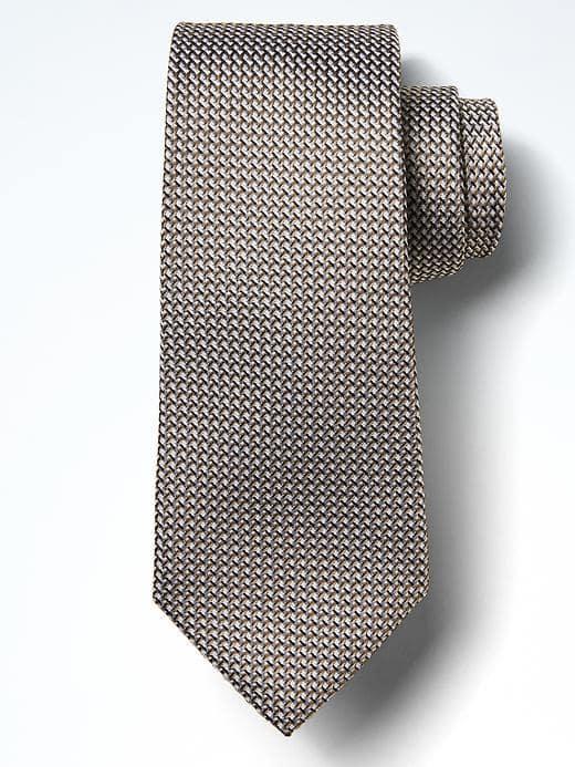 Banana Republic Mens Woven Tie - Tan