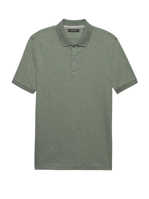 Banana Republic Mens Slim Luxury-touch Polo Shirt Heather Green Size Xxs