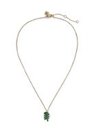 Banana Republic Womens Jeweled Palm Leaf Pendant Necklace Gold Size One Size