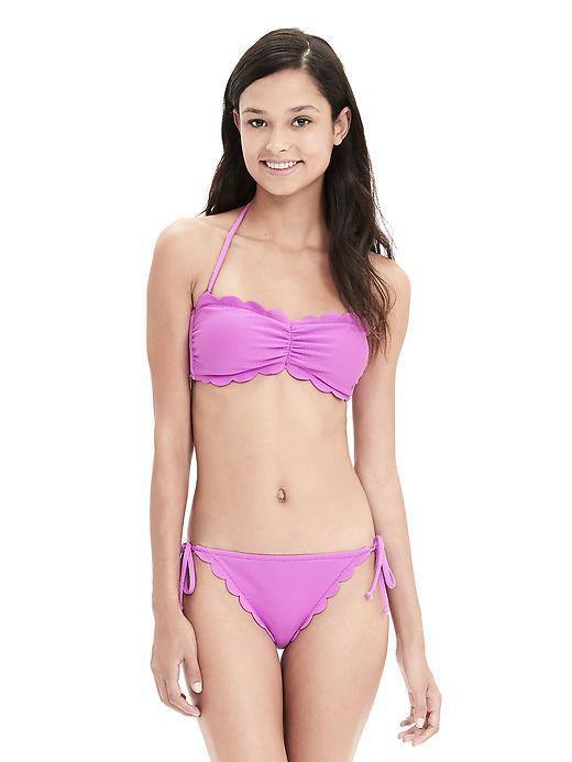 Banana Republic Scallop Bandeau Bikini Top Size L - Neon Violet