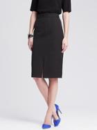 Banana Republic Womens Sloan Fit Vented Pencil Skirt Size 0 - Black