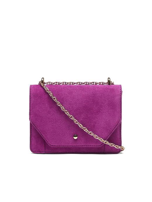 Banana Republic Envelope Micro Suede Shoulder Bag - Violet