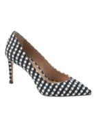 Banana Republic Womens Madison 12-hour Gingham Pump Black & White Size 9 1/2
