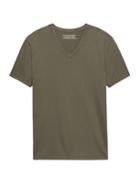 Banana Republic Mens Authentic Supima Cotton V-neck T-shirt Utility Green Size M