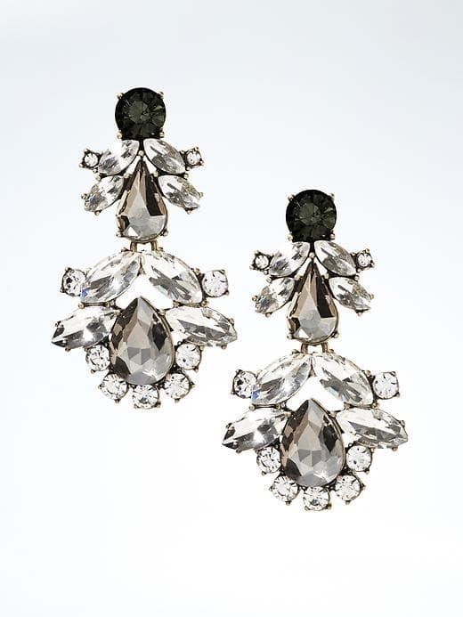 Banana Republic Brilliant Gems Drop Earring - Grey
