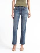 Banana Republic Womens Sierra Wash Raw Hem Girlfriend Jean - Medium Wash