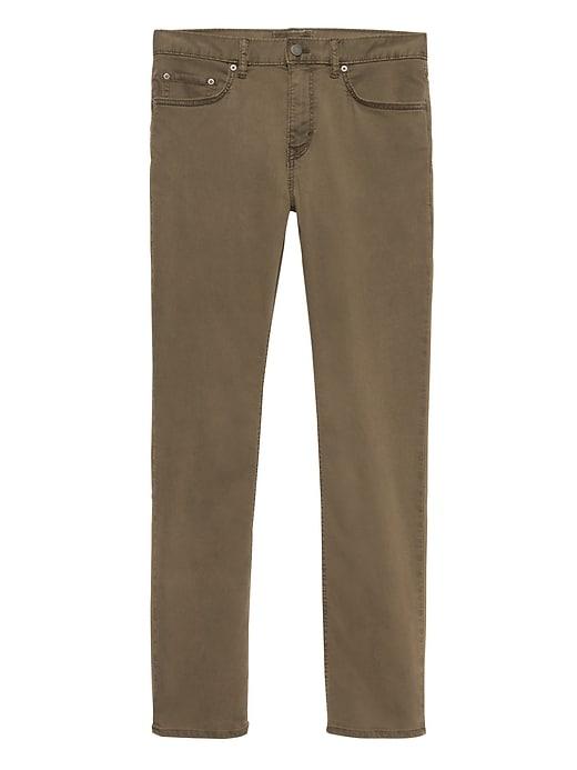 Banana Republic Mens Slim Fly-weight Traveler Jean Olive Wash Size 29w