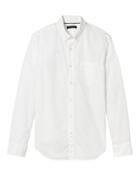 Banana Republic Mens Grant Slim-fit Custom-wash Solid Shirt White Size Xl
