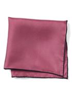 Banana Republic Mens Solid Silk Pocket Square Raspberry Ice Size One Size