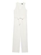 Banana Republic Womens V-neck Jumpsuit White Size 4