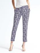 Banana Republic Avery Fit Paisley Pant - White Print