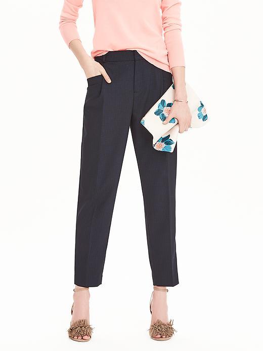 Banana Republic Womens Straight Soft Pant Size 0 Short - Blue Combo