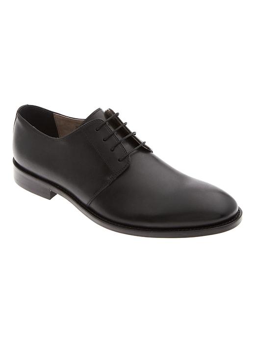 Banana Republic Mens Everson Italian Leather Oxford Black Size 10