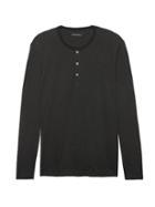 Banana Republic Mens Vintage 100% Cotton Henley T-shirt Black Size M