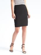 Banana Republic Womens High-waisted Lightweight Wool Pencil Skirt Black Size 10