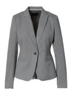 Banana Republic Womens Classic-fit Luxe Brushed Twill Blazer Gray Size 6