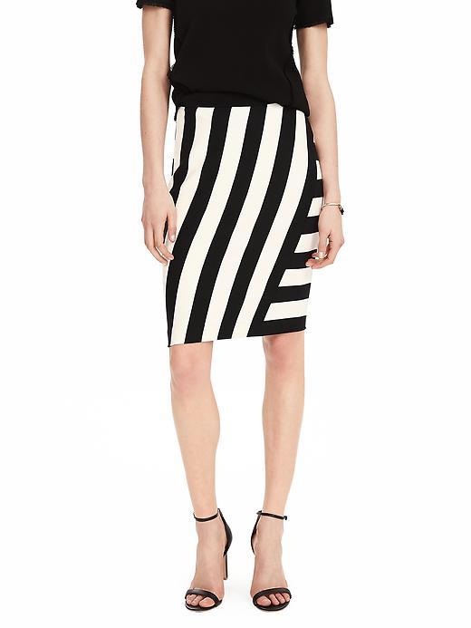 Banana Republic Womens Rugby Stripe Pencil Skirt Size 0 - Wide Stripe