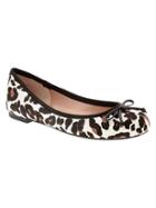Banana Republic Ashley Bow Ballet Flat - Snow Leopard/black