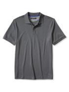 Banana Republic Mens Luxe Touch Polo Size L Tall - Dark Charcoal