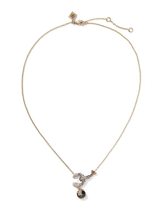 Banana Republic Womens Jeweled Lobster Pendant Necklace Gold Size One Size