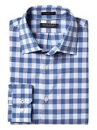 Banana Republic Classic Fit Supima Cotton Gingham Shirt - Navy