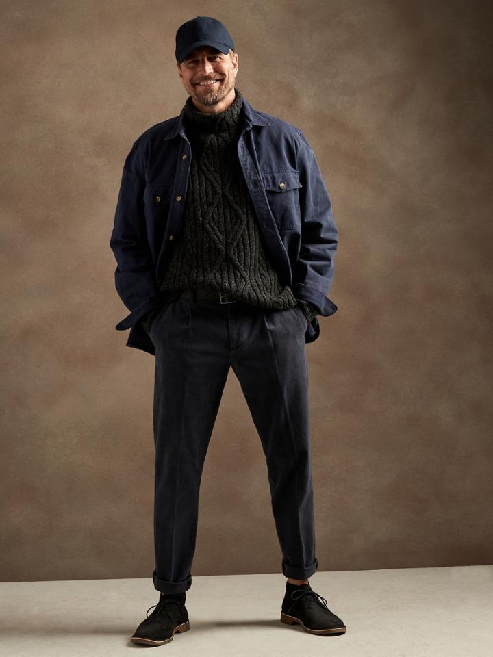 Italian Wool-blend Turtleneck Sweater