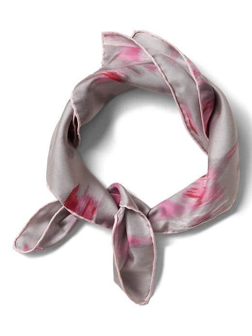 Banana Republic Ikat Silk Scarf - Grey