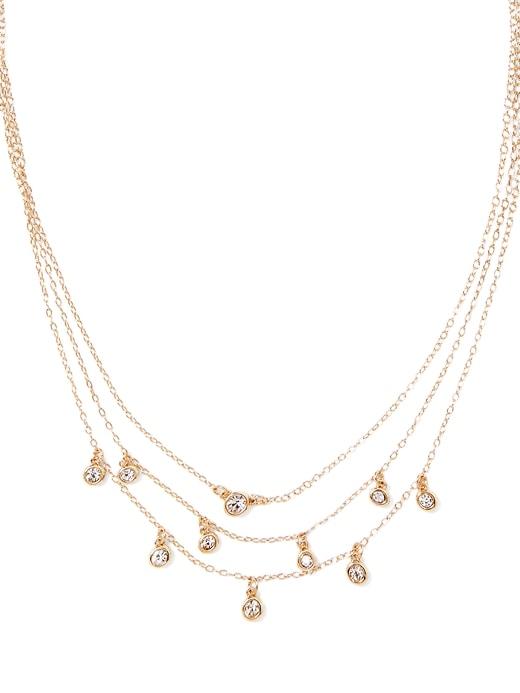 Banana Republic Delicate Stone Layer Necklace